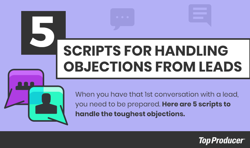 5 scripts for handling real estate lead objections