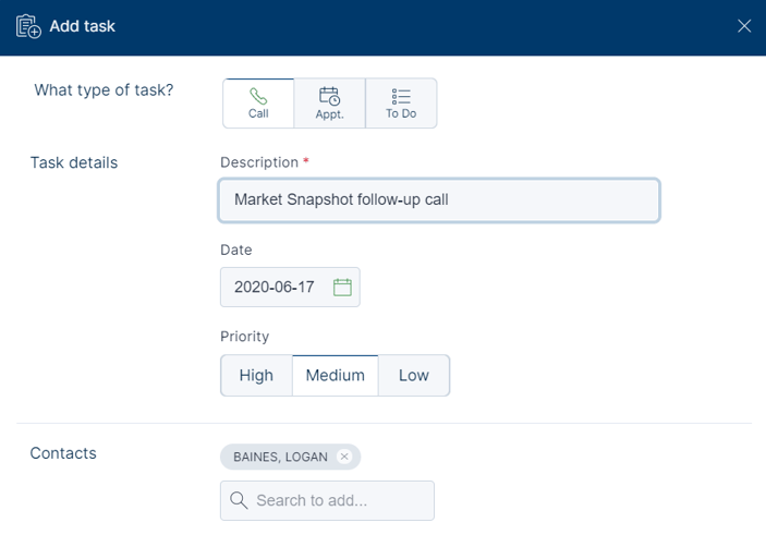 Schedule a follow-up to warm up cold real estate leads