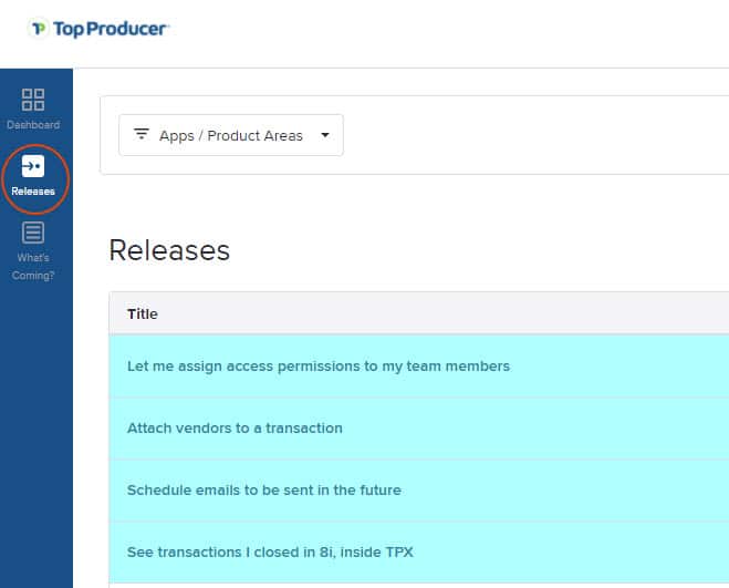 Top Producer X CRM releases