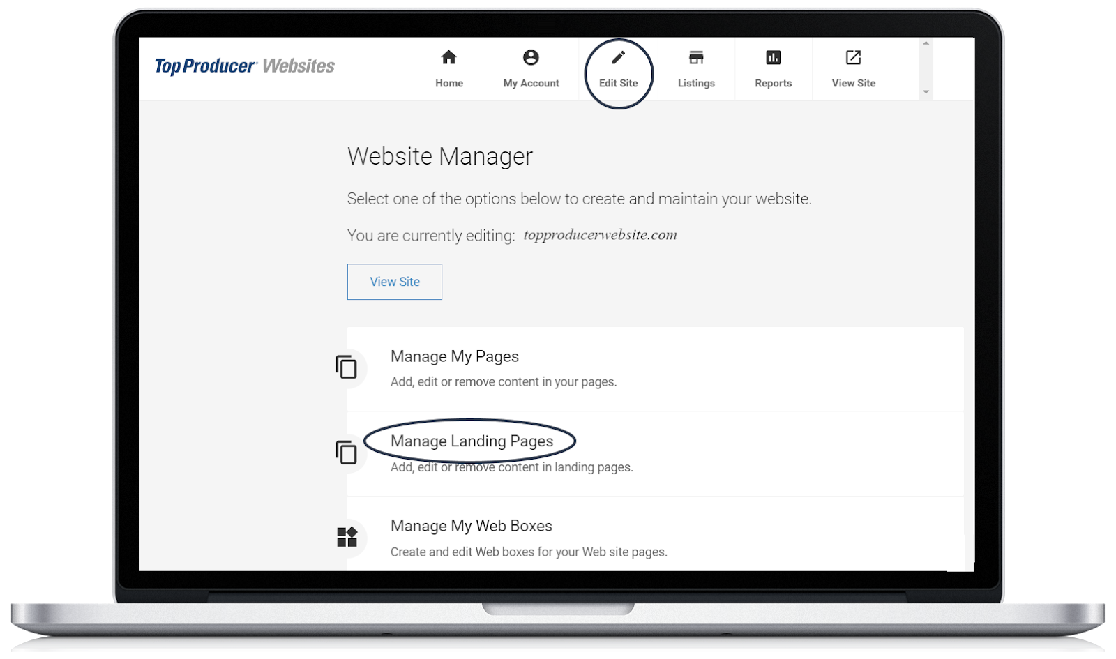 Open house landing page setup