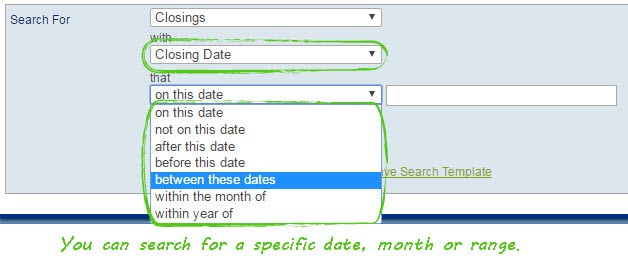 The search in Top Producer and how to search by last transacted date