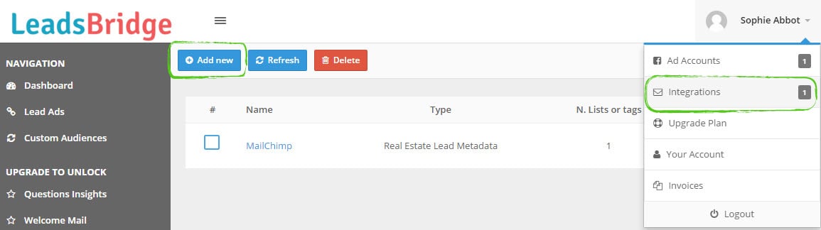 Setting up Top Producer CRM integration in Leadsbridge