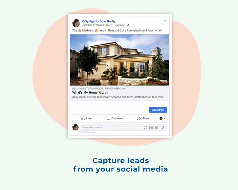 Capture leads from your social media