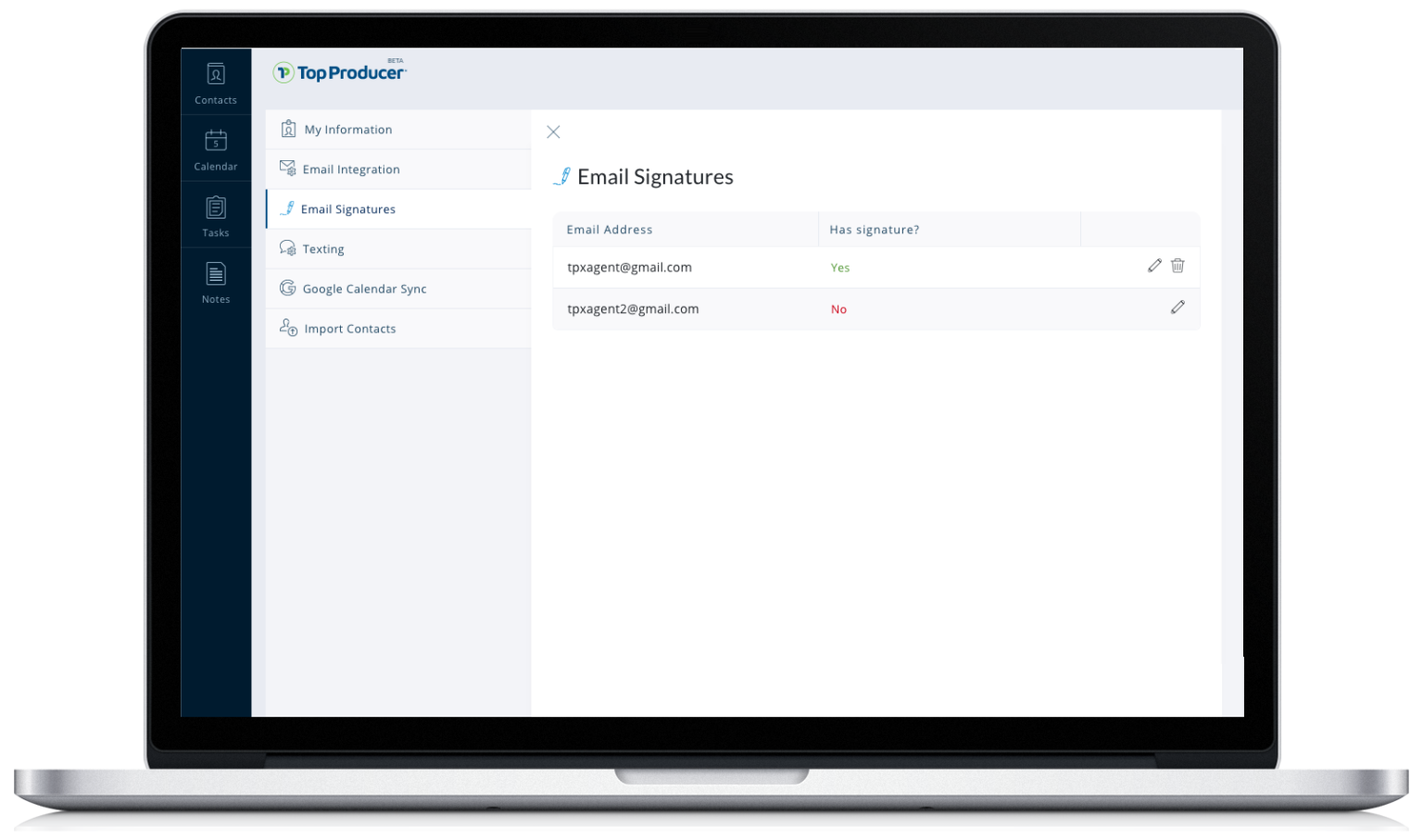 Email signature setup in Top Producer® X CRM