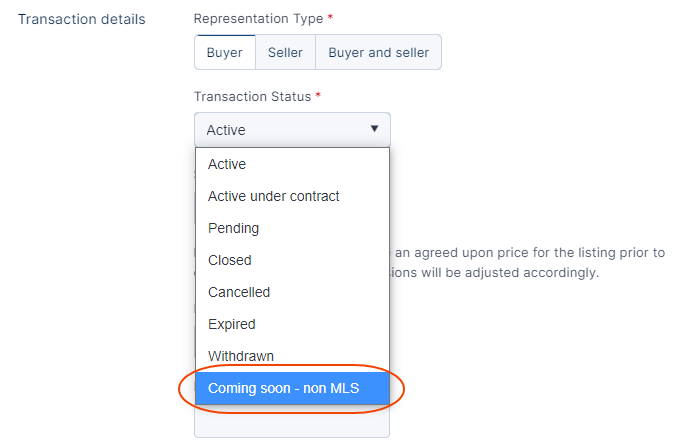 Coming soon status for your Transactions
